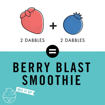 Dabble & Dollop mixable recipe card for Berry Blast Smoothie