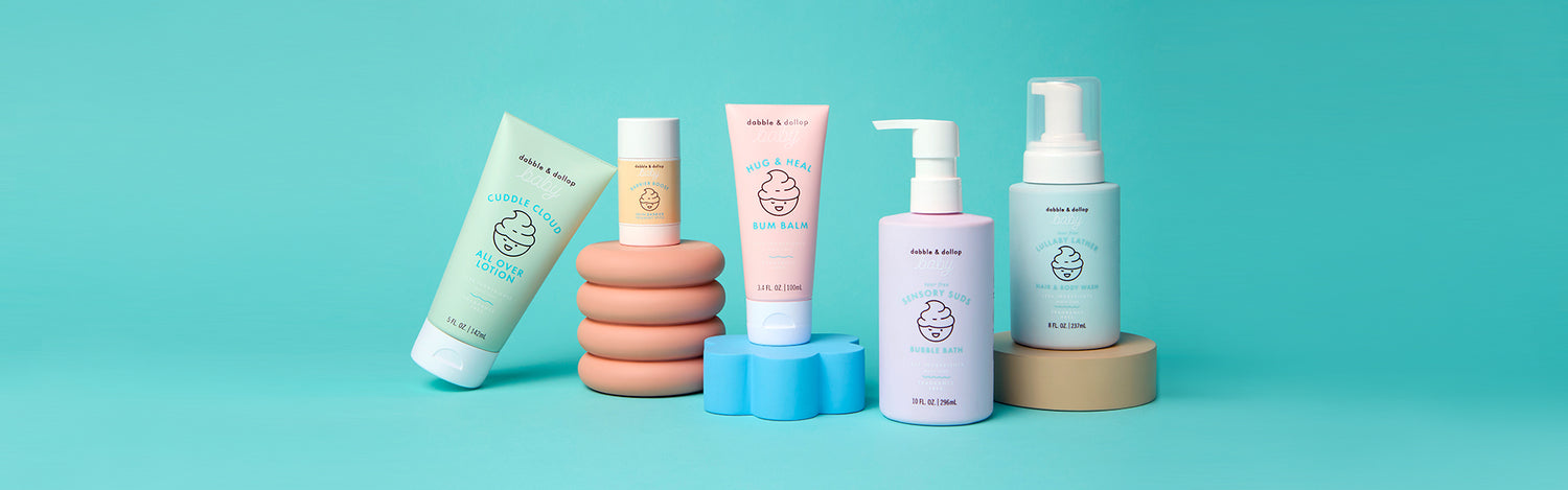 Dabble & Dollop Baby bath and skincare collection