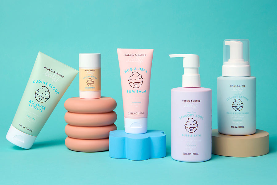 Dabble & Dollop Baby bath and skincare collection