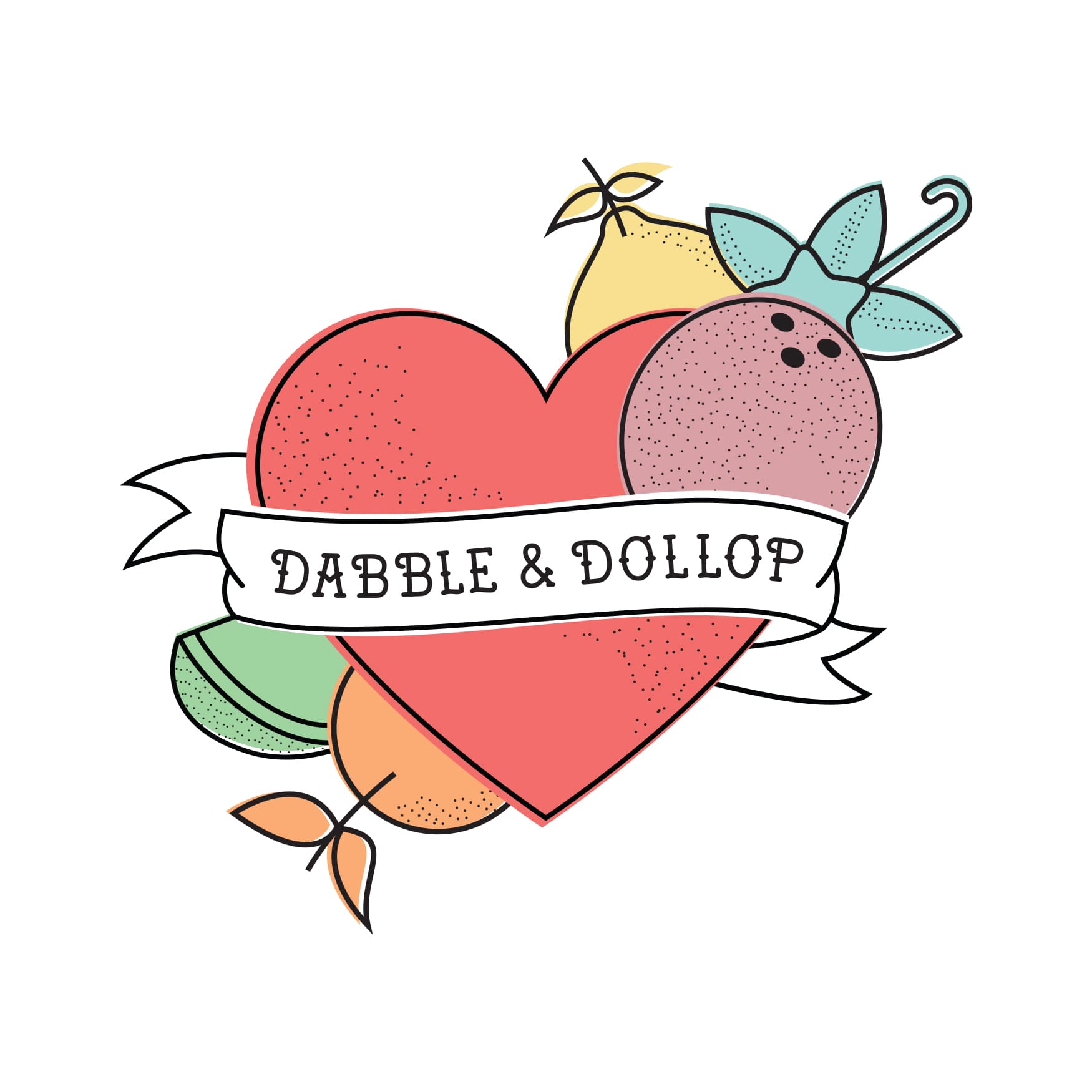 I ❤️ Dabble & Dollop Temporary Tattoo