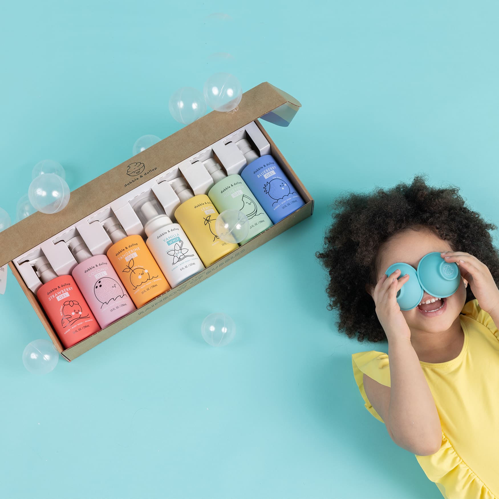 Rainbow of Bubbles Bath Bundle Gift Set | Mixable Bubble Fun