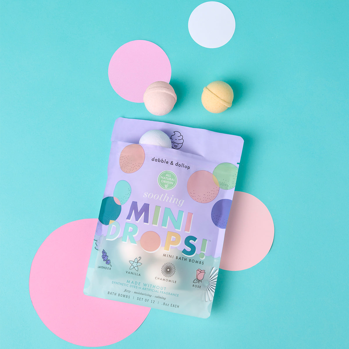 Soothing Mini Bath Bombs | No Synthetic Dyes & Artificial