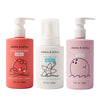 Dabble & Dollop’s Sweetheart Bath Bundle features three kid-friendly bottles—Strawberry Gel, Vanilla Whip, and Coconut Gel—each with a cute fruit character, making it a delightful Valentine’s Day bath gift.